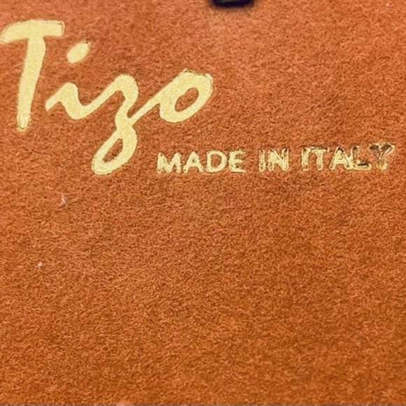 Tizo Made in Italy Composition Tortoise Picture Frame Stamp Gilt Embossed Verso - Picture 4 of 9